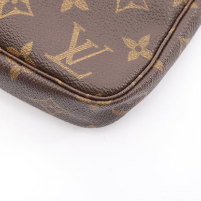 ポシェットアクセソワール モノグラム ハンドバッグ PVC レザー ブラウン ルイヴィトン バッグ LOUIS VUITTON