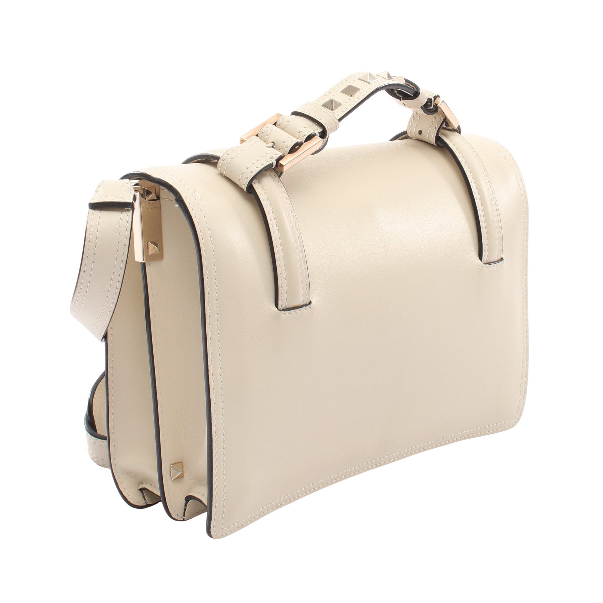 Cabana スタッズ 2WAY ショルダーバッグ レザー アイボリー ヴァレンティノガラヴァーニ バッグ VALENTINO GARAVANI
