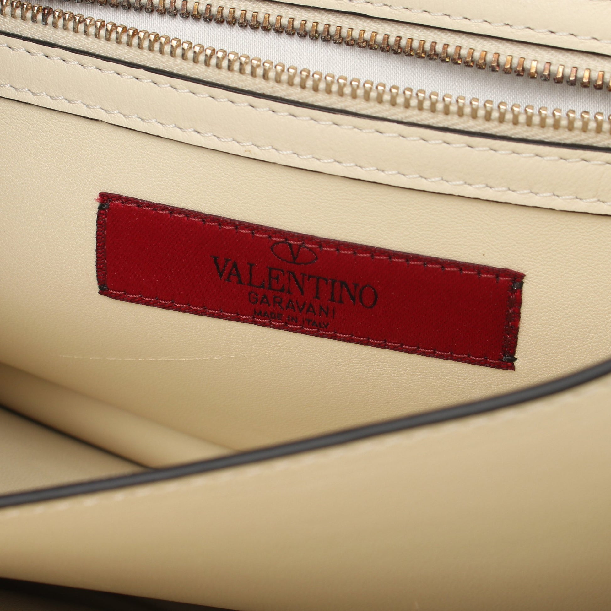 Cabana スタッズ 2WAY ショルダーバッグ レザー アイボリー ヴァレンティノガラヴァーニ バッグ VALENTINO GARAVANI