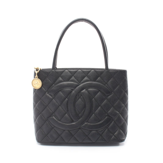 復刻トート ハンドバッグ トートバッグ キャビアスキン ブラック ゴールド金具 シャネル バッグ CHANEL