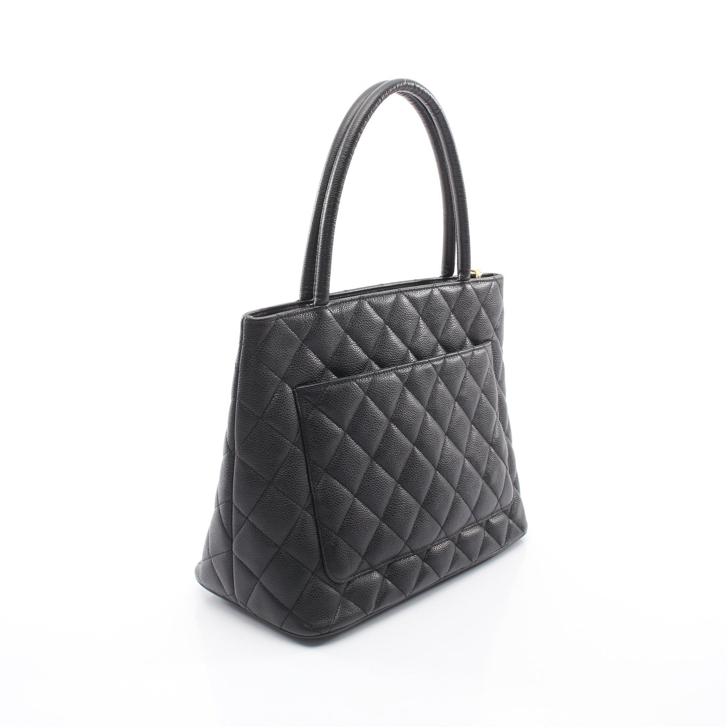 復刻トート ハンドバッグ トートバッグ キャビアスキン ブラック ゴールド金具 シャネル バッグ CHANEL