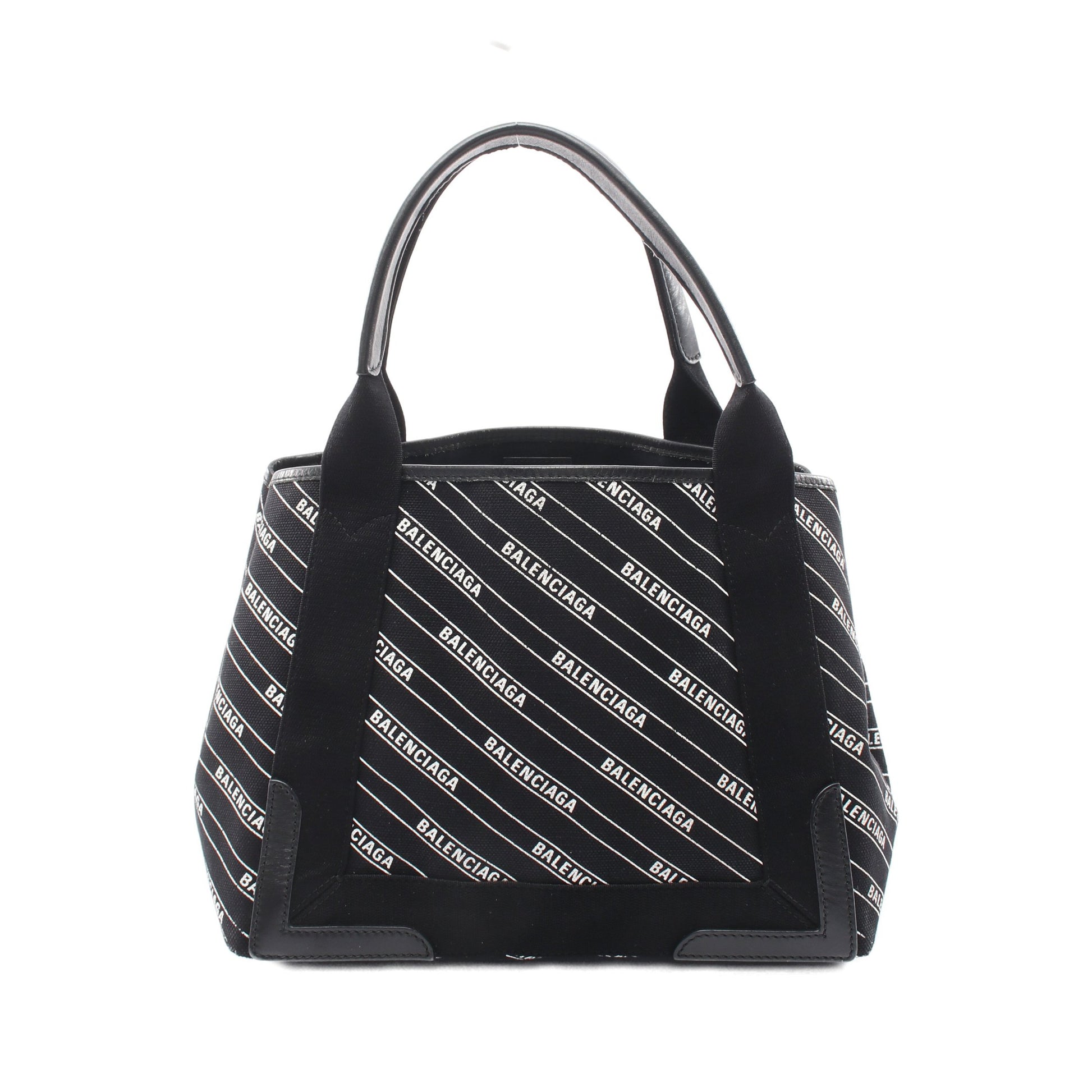 NAVY CABAS S ネイビーカバ ハンドバッグ トートバッグ キャンバス レザー ブラック ホワイト バレンシアガ バッグ BALENCIAGA