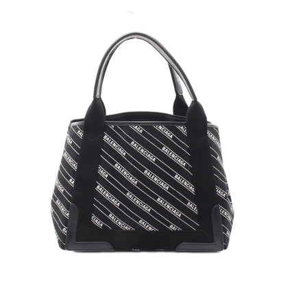 NAVY CABAS S ネイビーカバ ハンドバッグ トートバッグ キャンバス レザー ブラック ホワイト バレンシアガ バッグ BALENCIAGA