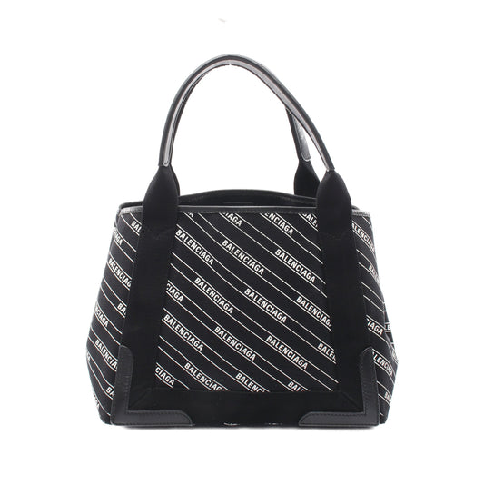 NAVY CABAS S ネイビーカバ ハンドバッグ トートバッグ キャンバス レザー ブラック ホワイト バレンシアガ バッグ BALENCIAGA