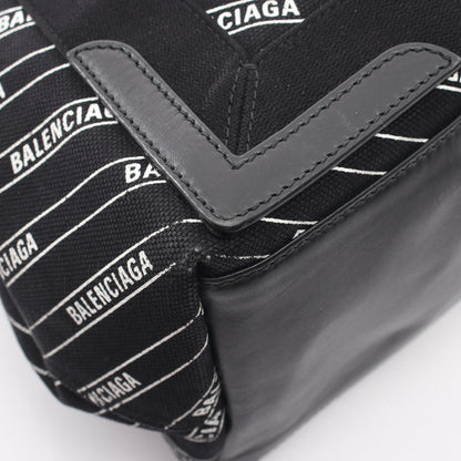 NAVY CABAS S ネイビーカバ ハンドバッグ トートバッグ キャンバス レザー ブラック ホワイト バレンシアガ バッグ BALENCIAGA