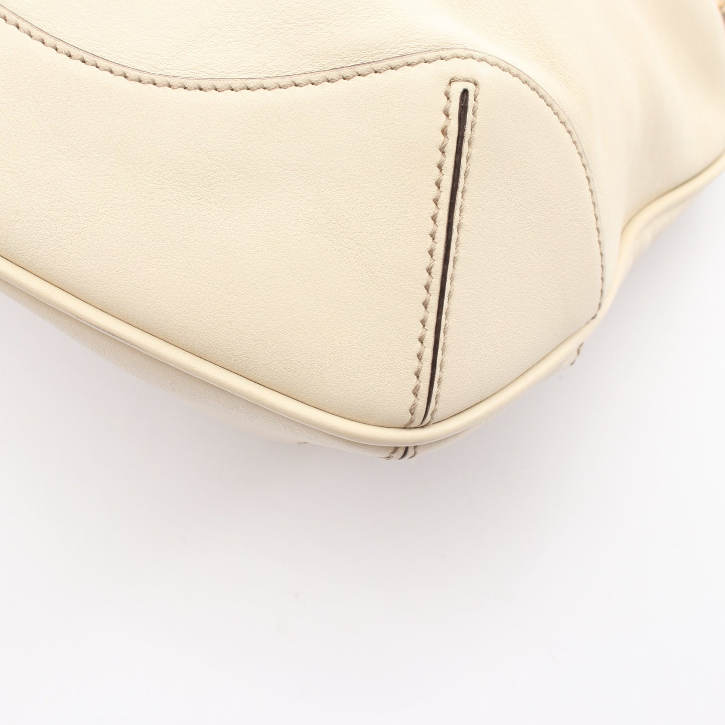バンブー 2WAY ハンドバッグ レザー アイボリー グッチ バッグ GUCCI