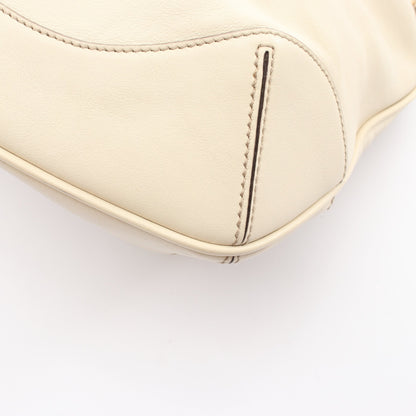 バンブー 2WAY ハンドバッグ レザー アイボリー グッチ バッグ GUCCI