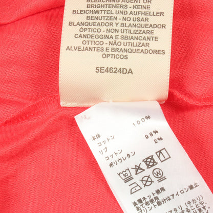 Cartouche Leclere クロップド 半袖Tシャツ コットン ピンクレッド ボルドー エルメス