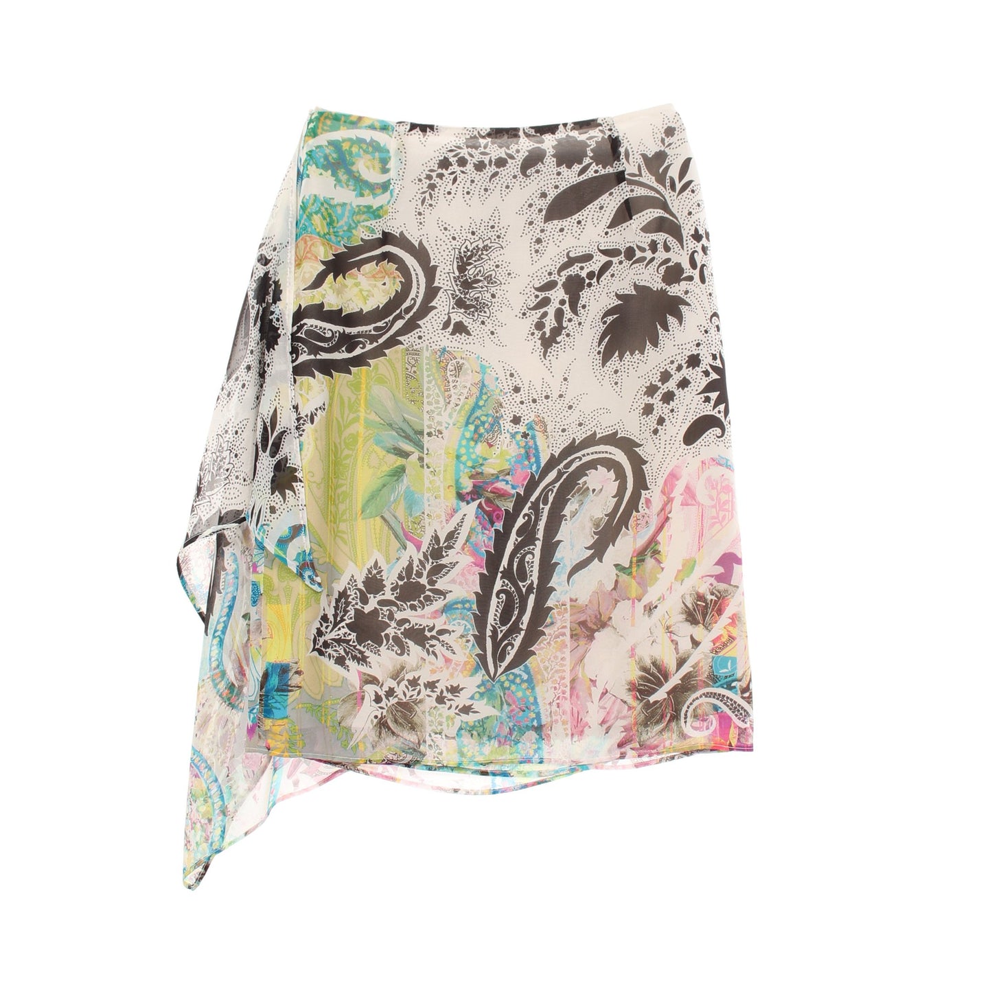 総柄 スカート コットン ライトグレー マルチカラー エトロ ボトムス ETRO