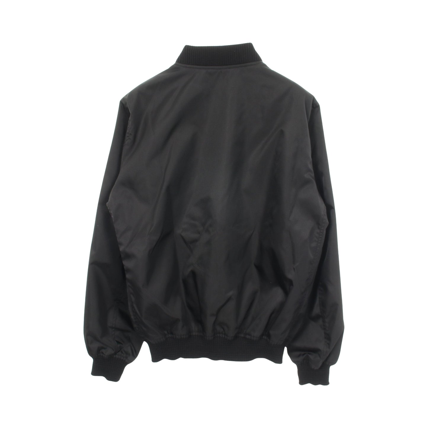 Re-Nylon 三角プレート ボンバージャケット ナイロン ブラック プラダ