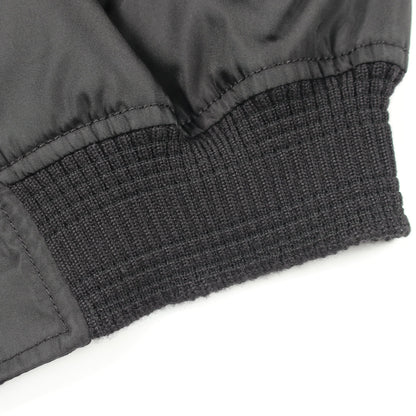 Re-Nylon 三角プレート ボンバージャケット ナイロン ブラック プラダ
