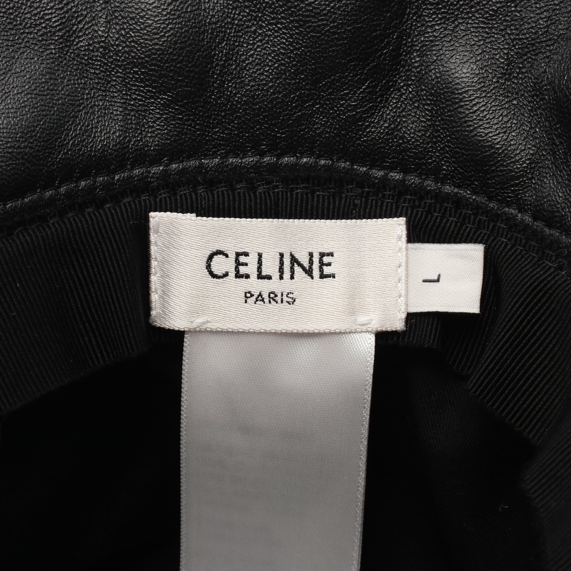 トリオンフ キルティング バケット ハット ラムレザー ブラック セリーヌ 財布・小物 CELINE