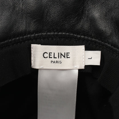 トリオンフ キルティング バケット ハット ラムレザー ブラック セリーヌ 財布・小物 CELINE