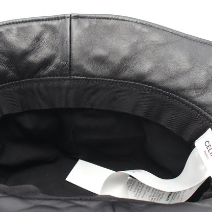 トリオンフ キルティング バケット ハット ラムレザー ブラック セリーヌ 財布・小物 CELINE
