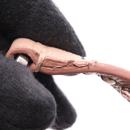 マドラス クリスタル バケット ショルダーバッグ レザー ライトピンク ラインストーン スタッズ ミュウミュウ バッグ miu miu