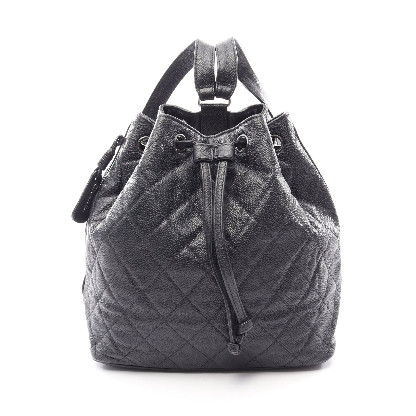マトラッセ バックパック リュックサック キャビアスキン ブラック シルバー金具 シャネル バッグ CHANEL