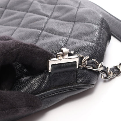 マトラッセ バックパック リュックサック キャビアスキン ブラック シルバー金具 シャネル バッグ CHANEL