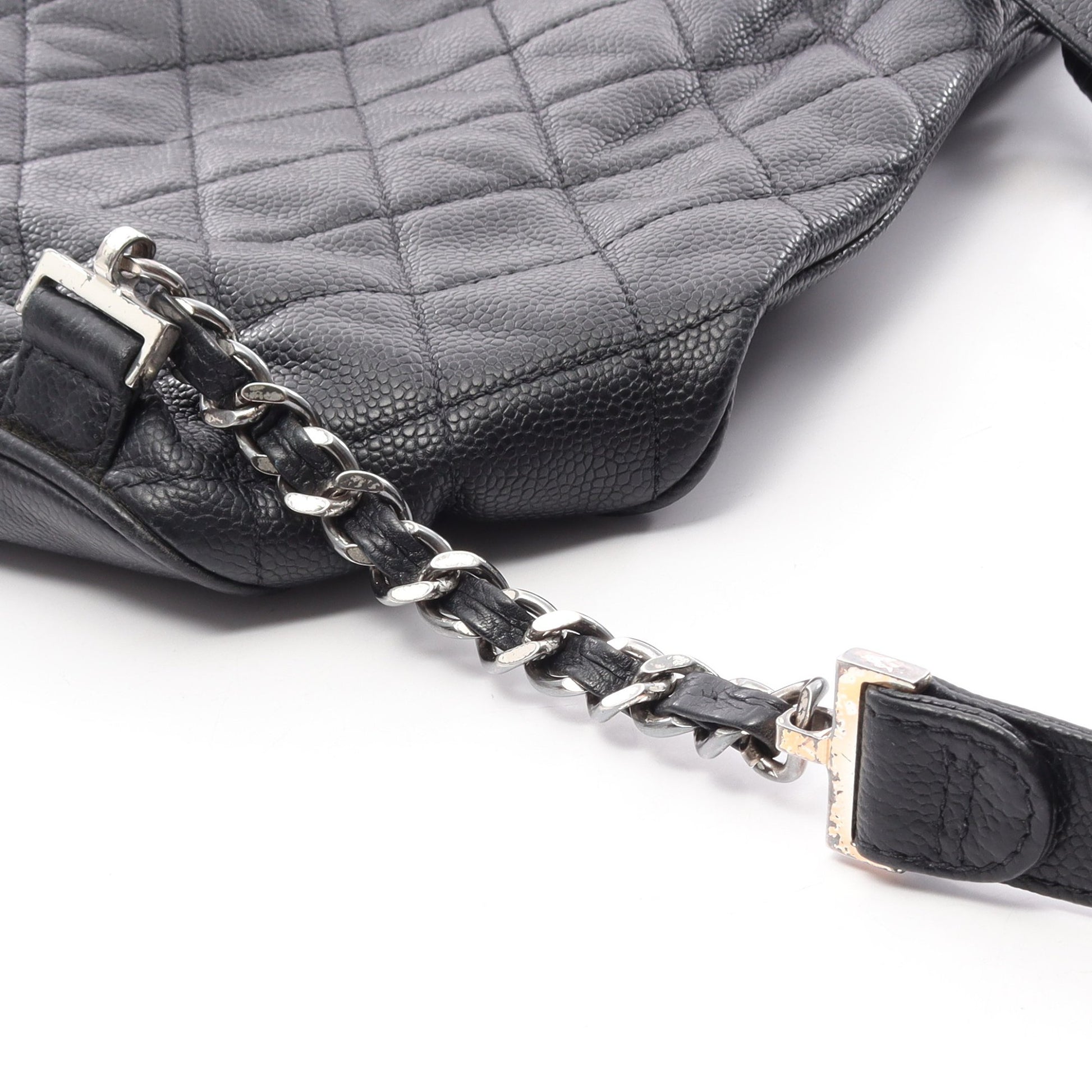 マトラッセ バックパック リュックサック キャビアスキン ブラック シルバー金具 シャネル バッグ CHANEL