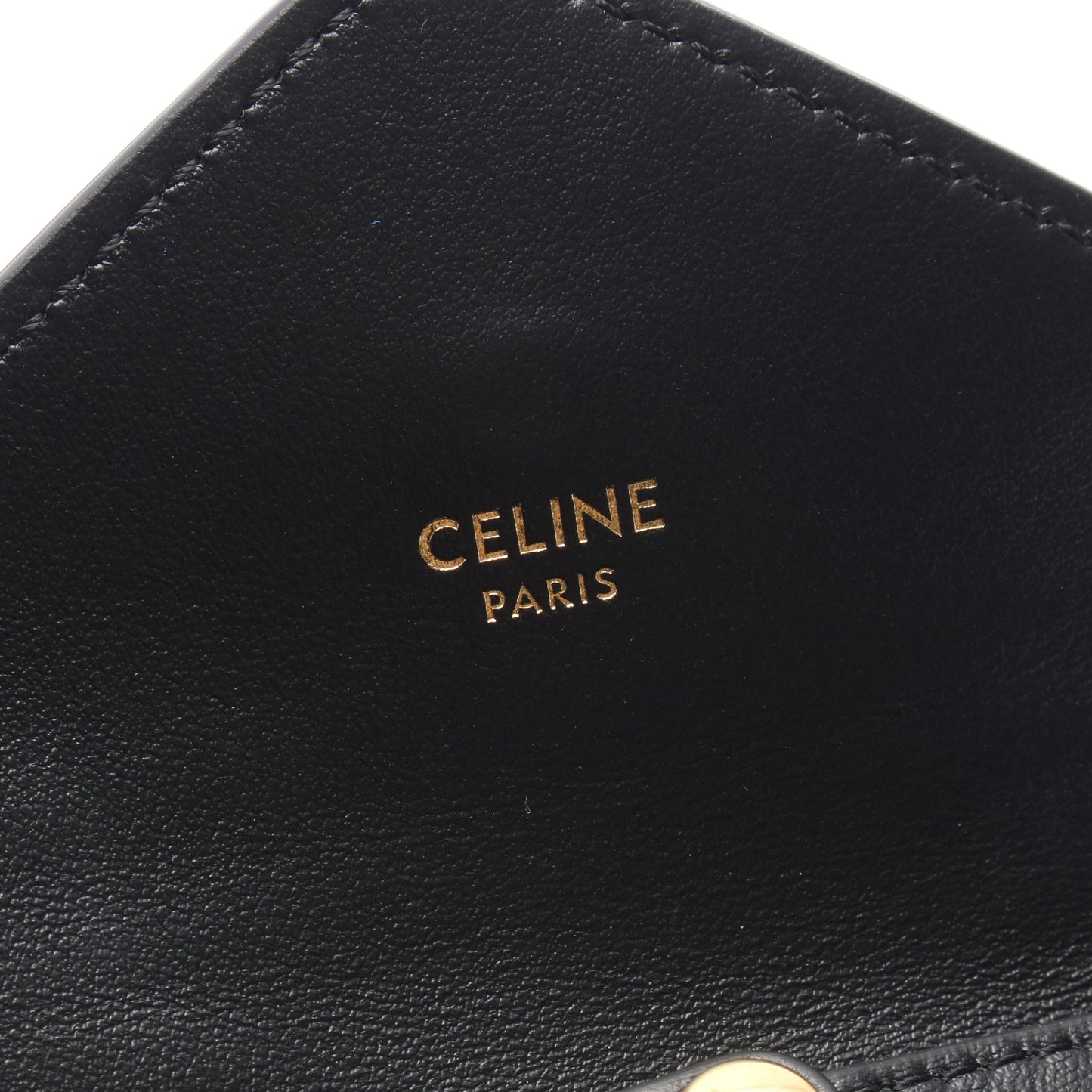 マイヨン ミニ トリオンフ チェーンウォレット レザー ブラック セリーヌ バッグ CELINE