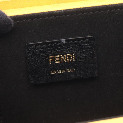 ボックス ショルダーバッグ レザー イエロー ブラック フェンディ バッグ FENDI