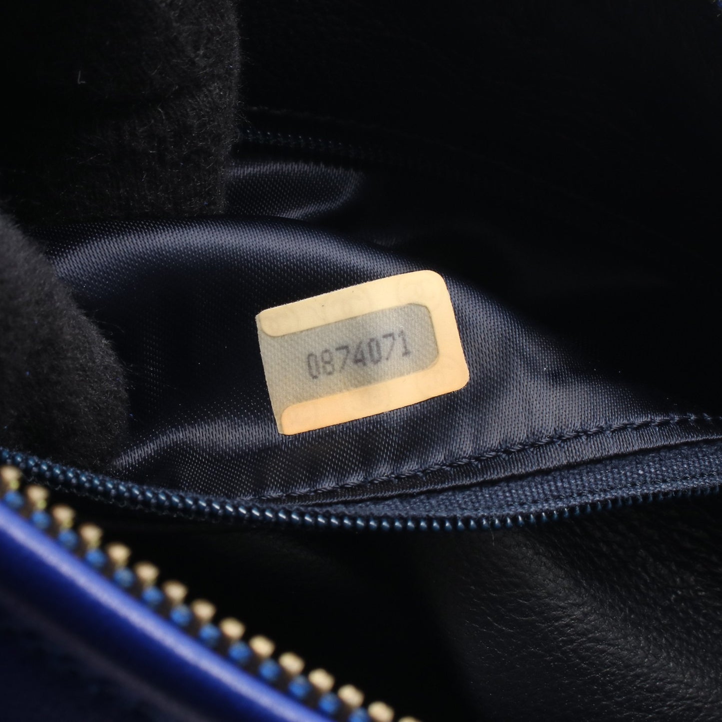 マトラッセ タッセル チェーンショルダーバッグ ラムスキン ブルー ゴールド金具 シャネル バッグ CHANEL