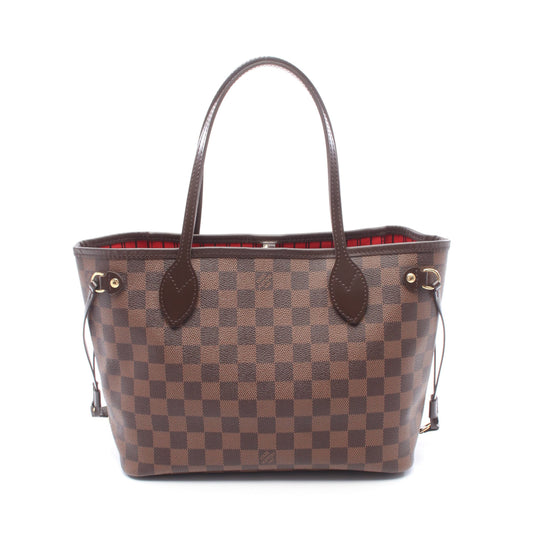 ネヴァーフルPM ダミエエベヌ ハンドバッグ トートバッグ PVC レザー ブラウン ルイヴィトン バッグ LOUIS VUITTON