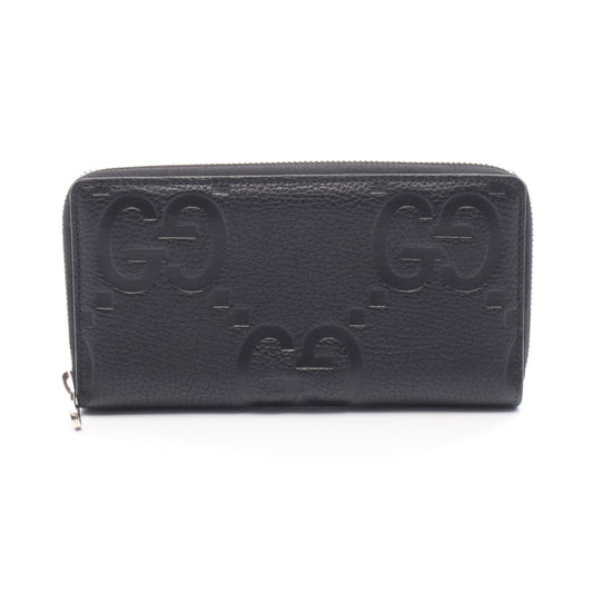 ジャンボGG ラウンドファスナー長財布 レザー ブラック グッチ 財布・小物 GUCCI