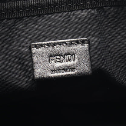 FFジャカード スモール ポーチ キャンバス レザー ブラック ダークグレー フェンディ 財布・小物 FENDI
