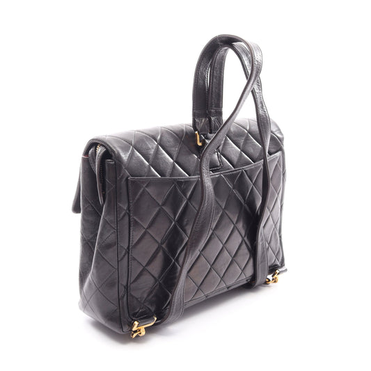 マトラッセ バックパック リュックサック ラムスキン ブラック ゴールド金具 シャネル バッグ CHANEL