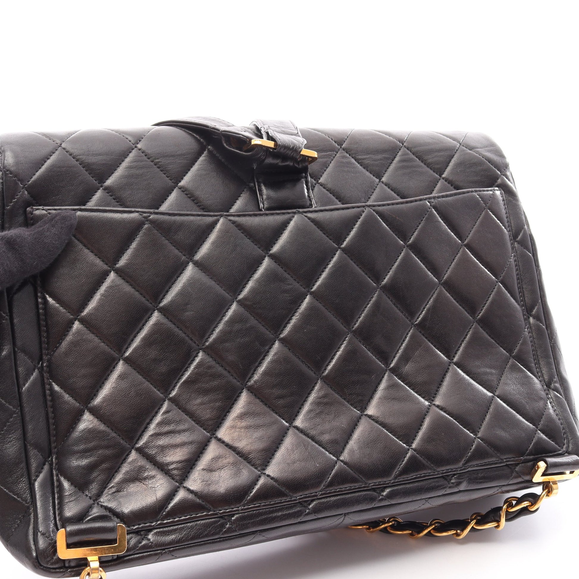マトラッセ バックパック リュックサック ラムスキン ブラック ゴールド金具 シャネル バッグ CHANEL