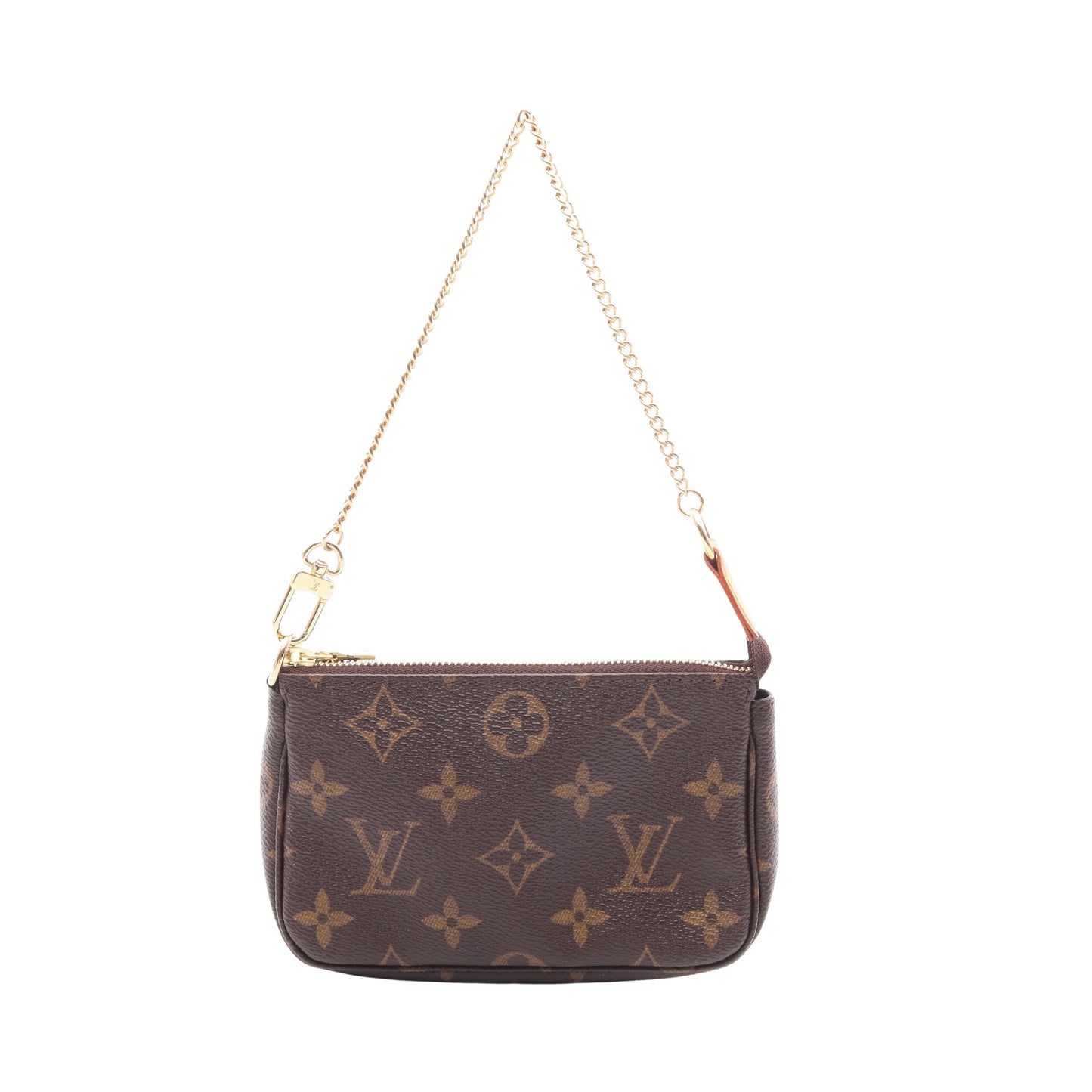 ミニ ポシェット アクセソワール モノグラム チェーンハンドバッグ PVC レザー ブラウン ルイヴィトン バッグ LOUIS VUITTON