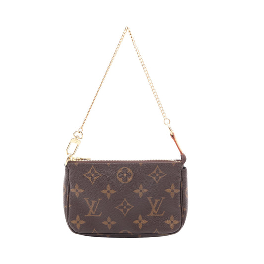 ミニ ポシェット アクセソワール モノグラム チェーンハンドバッグ PVC レザー ブラウン ルイヴィトン バッグ LOUIS VUITTON