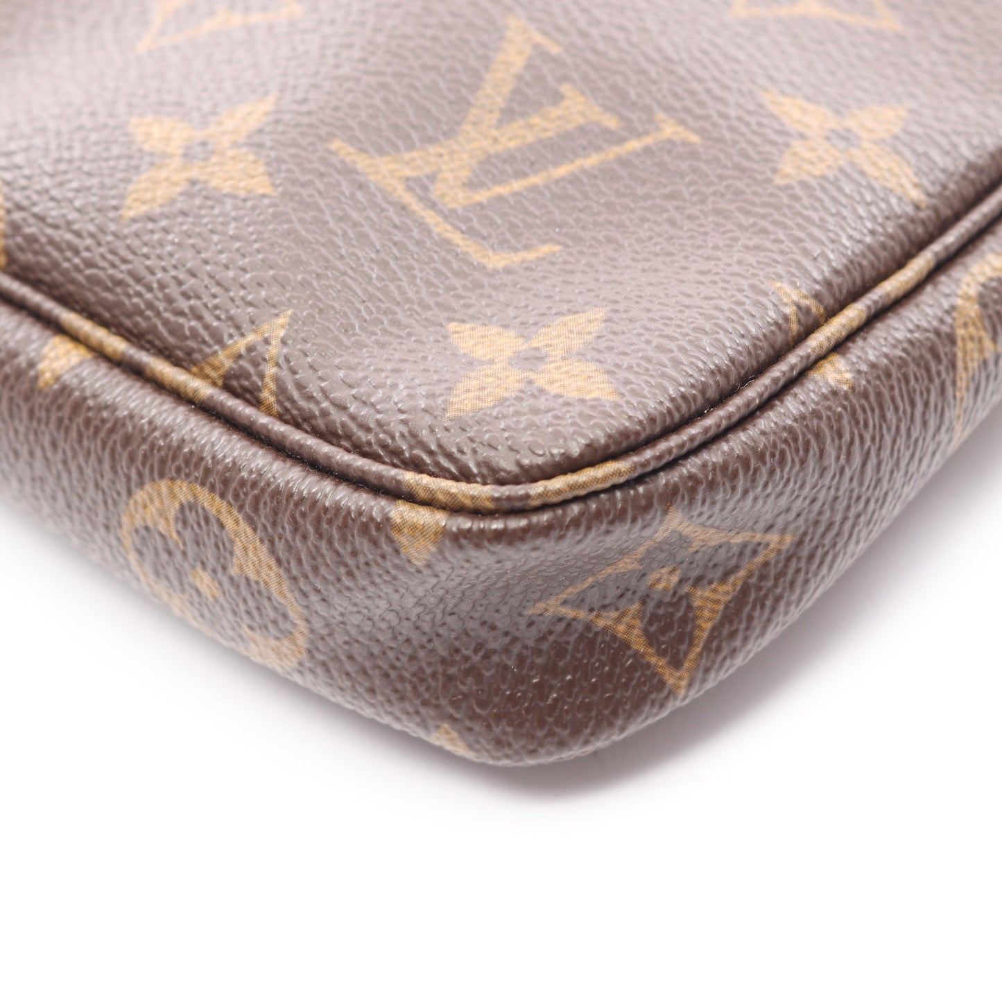 ミニ ポシェット アクセソワール モノグラム チェーンハンドバッグ PVC レザー ブラウン ルイヴィトン バッグ LOUIS VUITTON