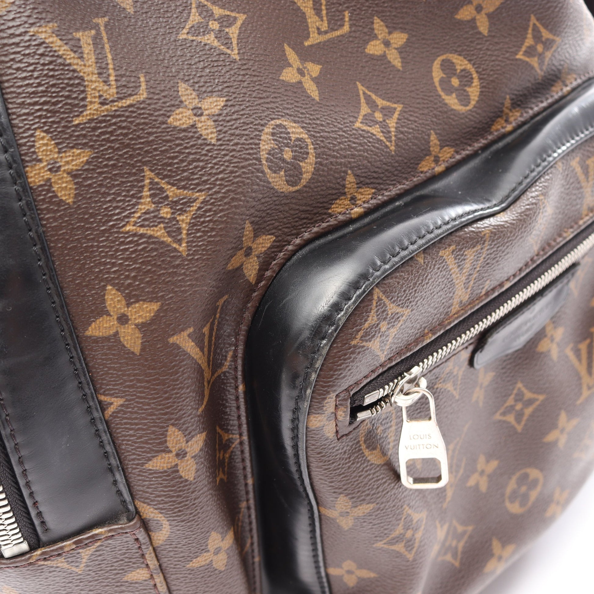 ジョッシュ モノグラムマカサー バックパック リュックサック PVC レザー ブラウン ブラック ルイヴィトン バッグ LOUIS VUITTON