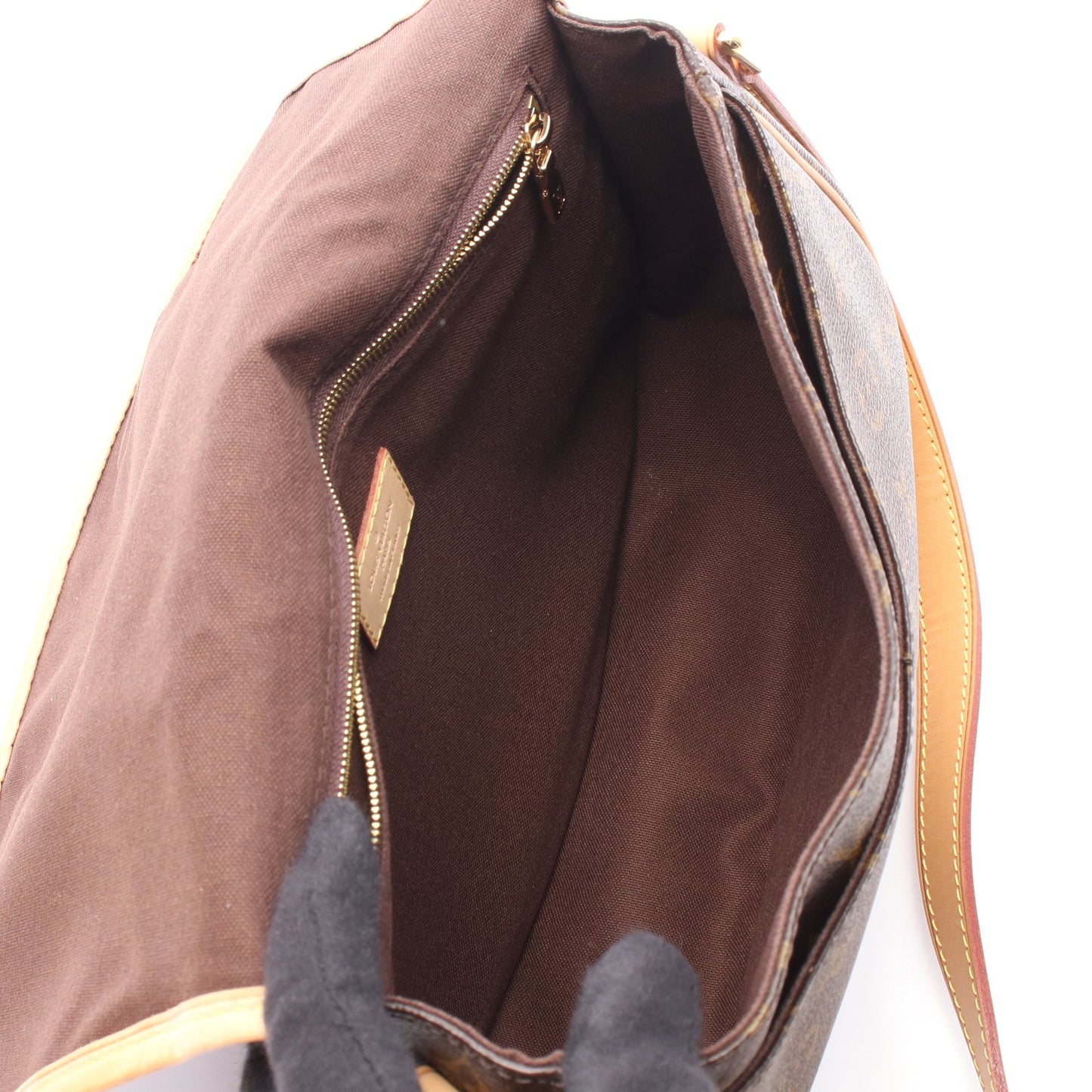 メニルモンタンPM モノグラム ショルダーバッグ PVC レザー ブラウン ルイヴィトン バッグ LOUIS VUITTON