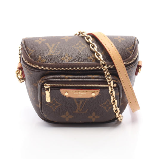 ミニ バムバッグ モノグラム 2WAY チェーンハンドバッグ PVC レザー ブラウン ルイヴィトン バッグ LOUIS VUITTON