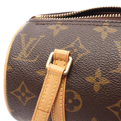 ミニパピヨン モノグラム ハンドバッグ PVC レザー ブラウン ルイヴィトン バッグ LOUIS VUITTON