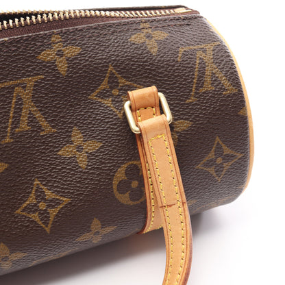 ミニパピヨン モノグラム ハンドバッグ PVC レザー ブラウン ルイヴィトン バッグ LOUIS VUITTON