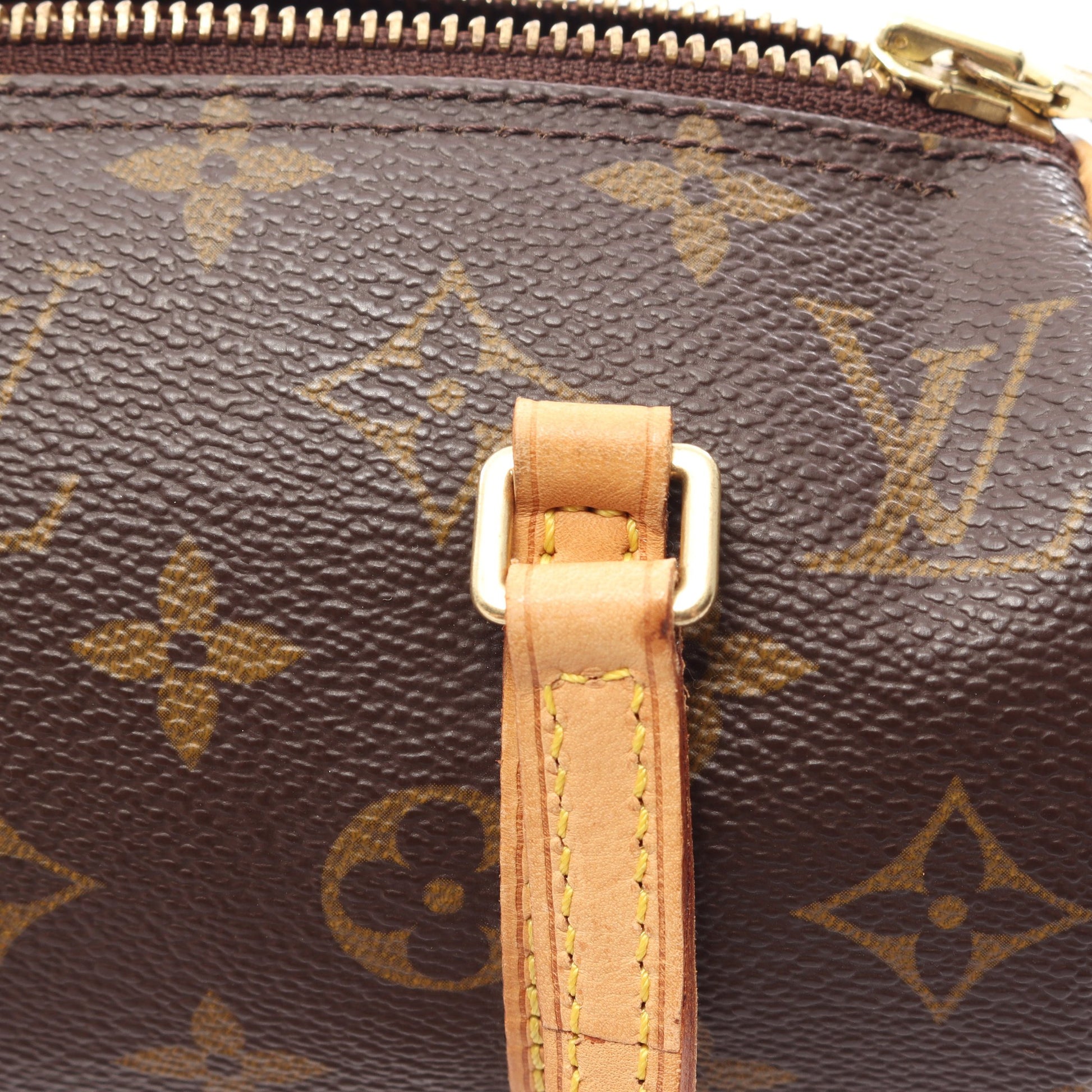 ミニパピヨン モノグラム ハンドバッグ PVC レザー ブラウン ルイヴィトン バッグ LOUIS VUITTON