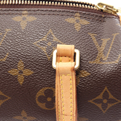 ミニパピヨン モノグラム ハンドバッグ PVC レザー ブラウン ルイヴィトン バッグ LOUIS VUITTON