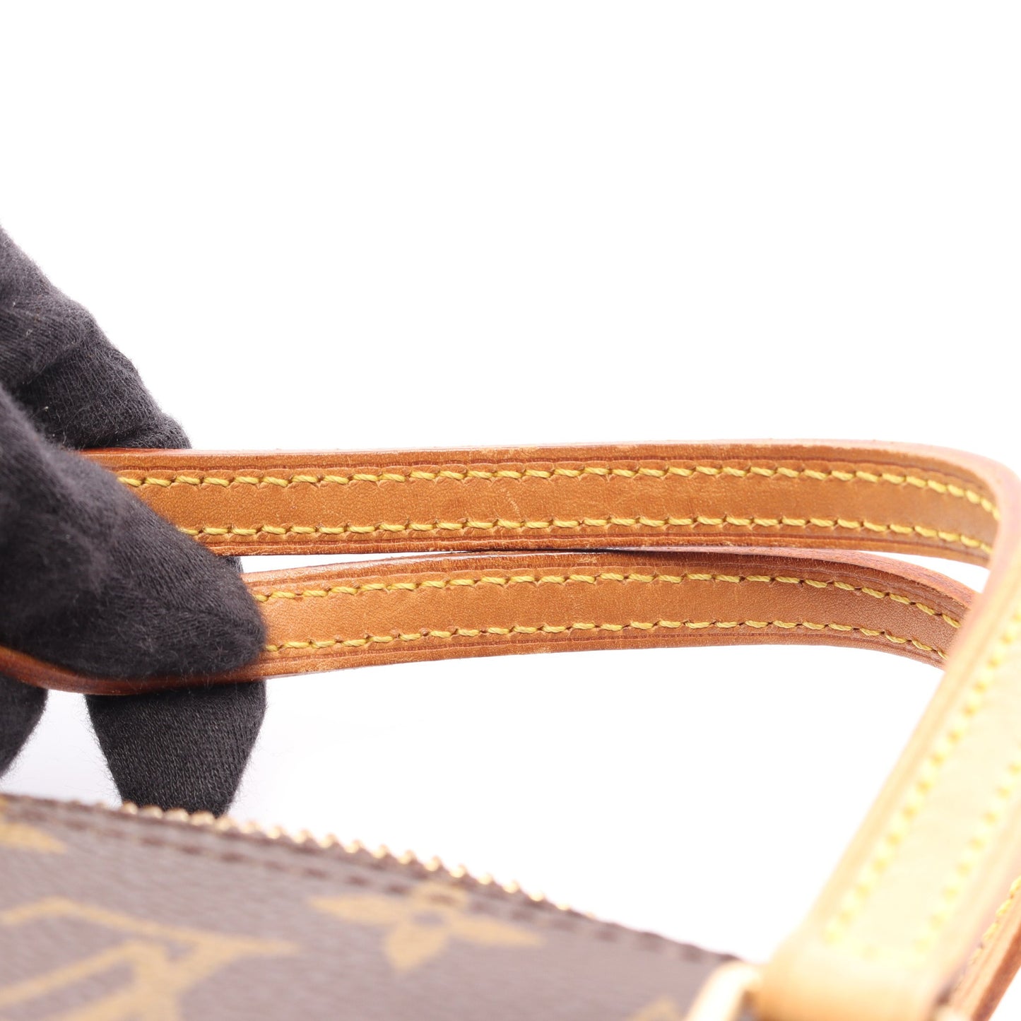 ミニパピヨン モノグラム ハンドバッグ PVC レザー ブラウン ルイヴィトン バッグ LOUIS VUITTON