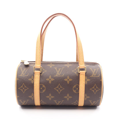 ミニパピヨン モノグラム ハンドバッグ PVC レザー ブラウン ルイヴィトン バッグ LOUIS VUITTON