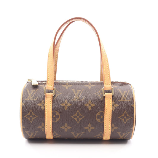 ミニパピヨン モノグラム ハンドバッグ PVC レザー ブラウン ルイヴィトン バッグ LOUIS VUITTON