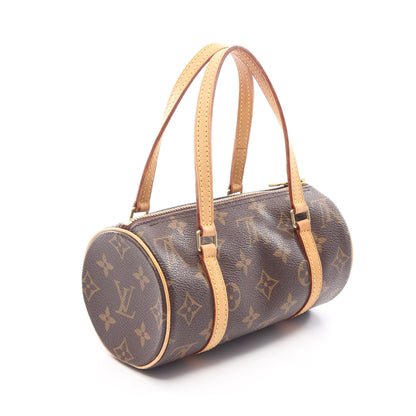 ミニパピヨン モノグラム ハンドバッグ PVC レザー ブラウン ルイヴィトン バッグ LOUIS VUITTON