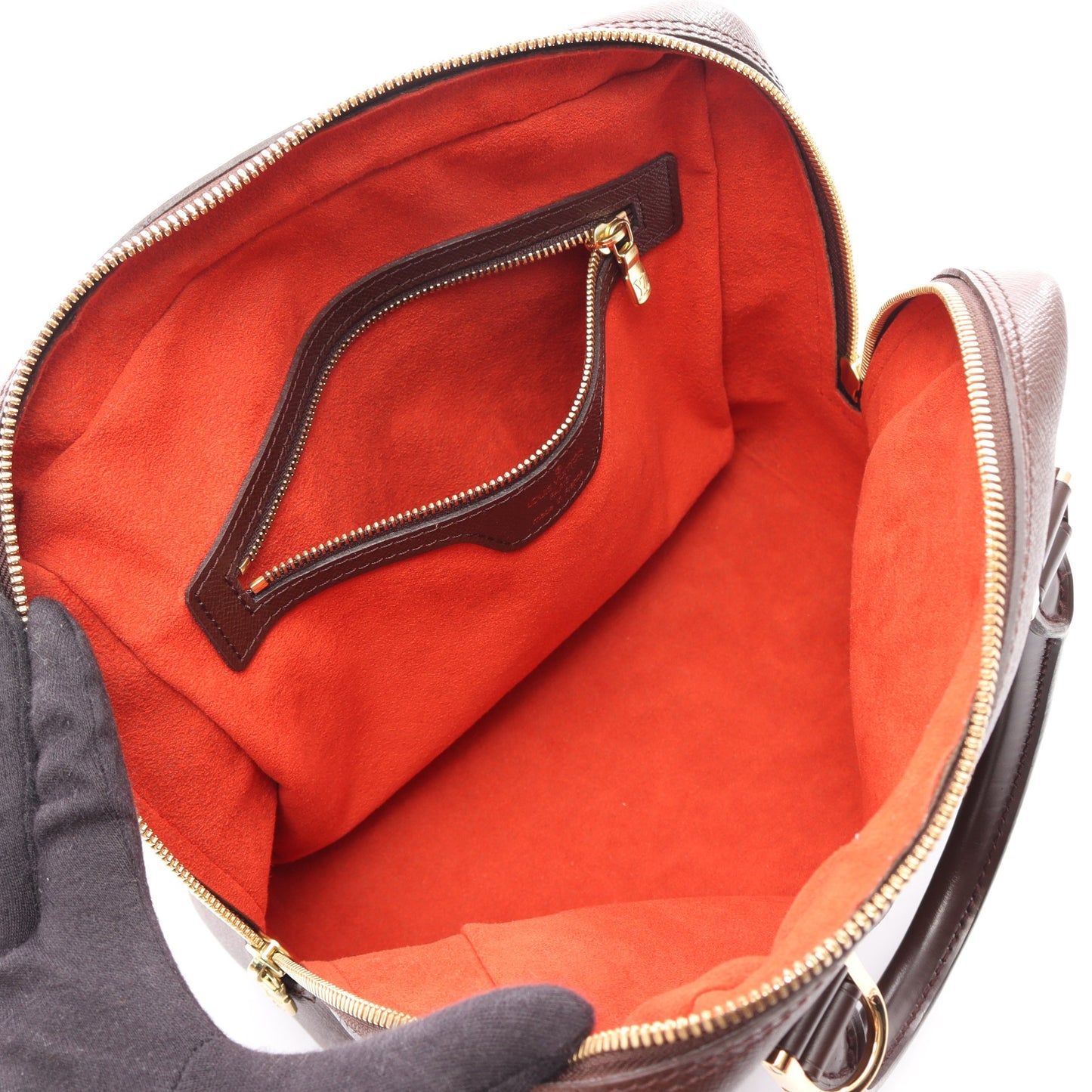 ブレラ ダミエエベヌ ハンドバッグ PVC レザー ブラウン ルイヴィトン バッグ LOUIS VUITTON