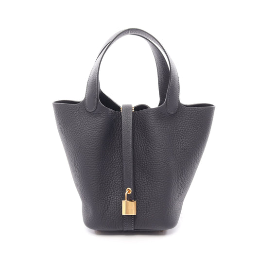 ピコタンロックPM キャバン ハンドバッグ トリヨンクレマンス ダークネイビー ゴールド金具 K刻印 エルメス バッグ HERMES