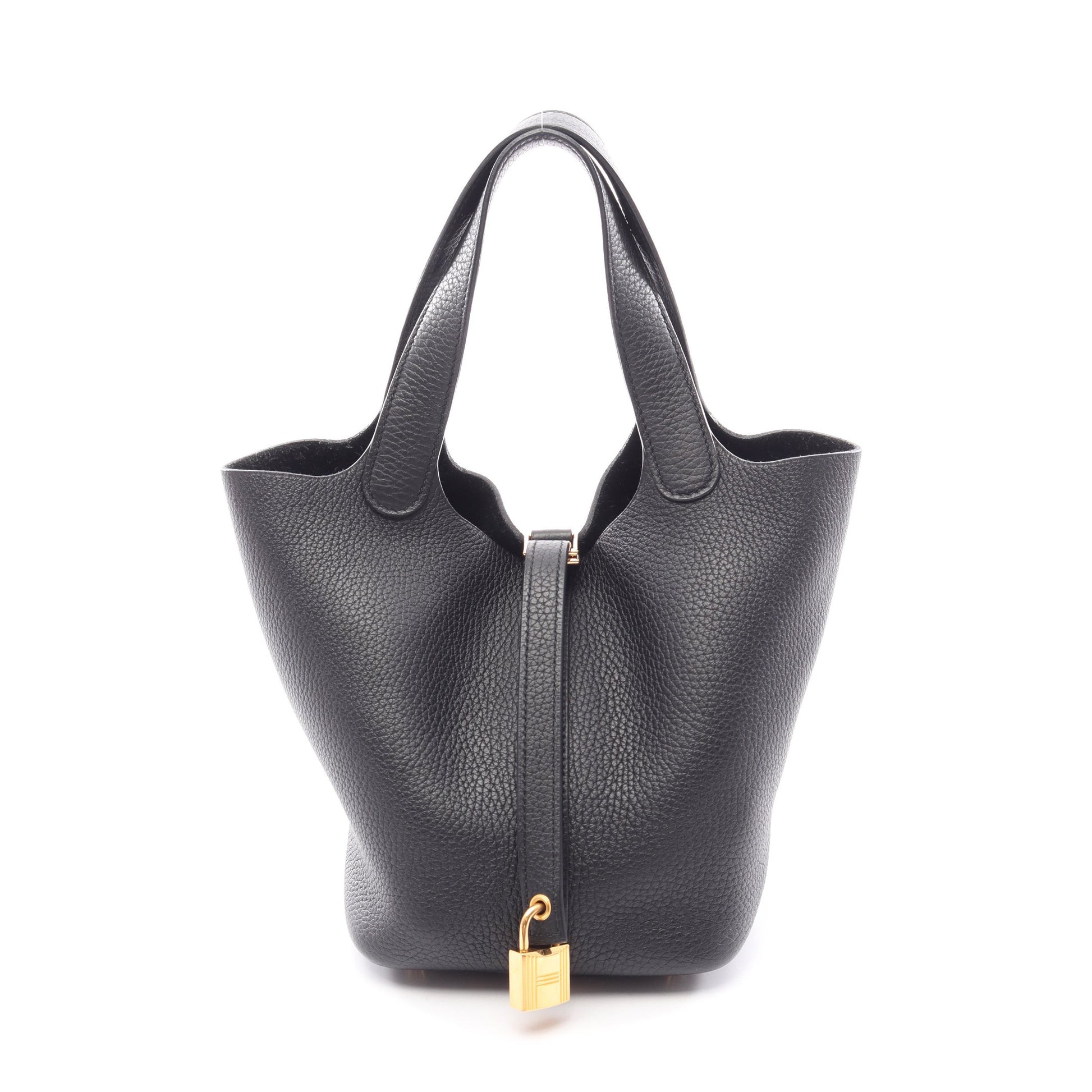 ピコタンロックPM ハンドバッグ トリヨンクレマンス ブラック ゴールド金具 Z刻印 エルメス バッグ HERMES