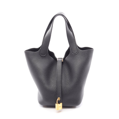 ピコタンロックPM ハンドバッグ トリヨンクレマンス ブラック ゴールド金具 Z刻印 エルメス バッグ HERMES