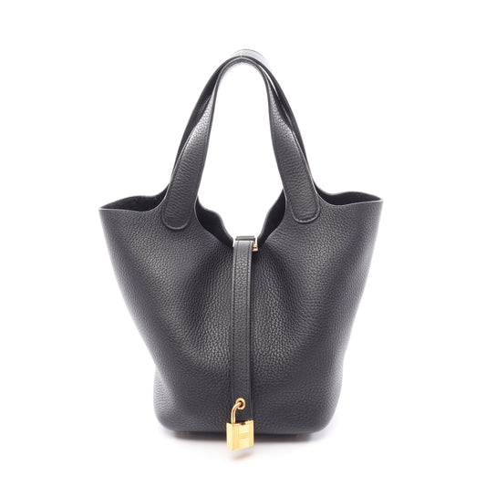 ピコタンロックPM ハンドバッグ トリヨンクレマンス ブラック ゴールド金具 Z刻印 エルメス バッグ HERMES