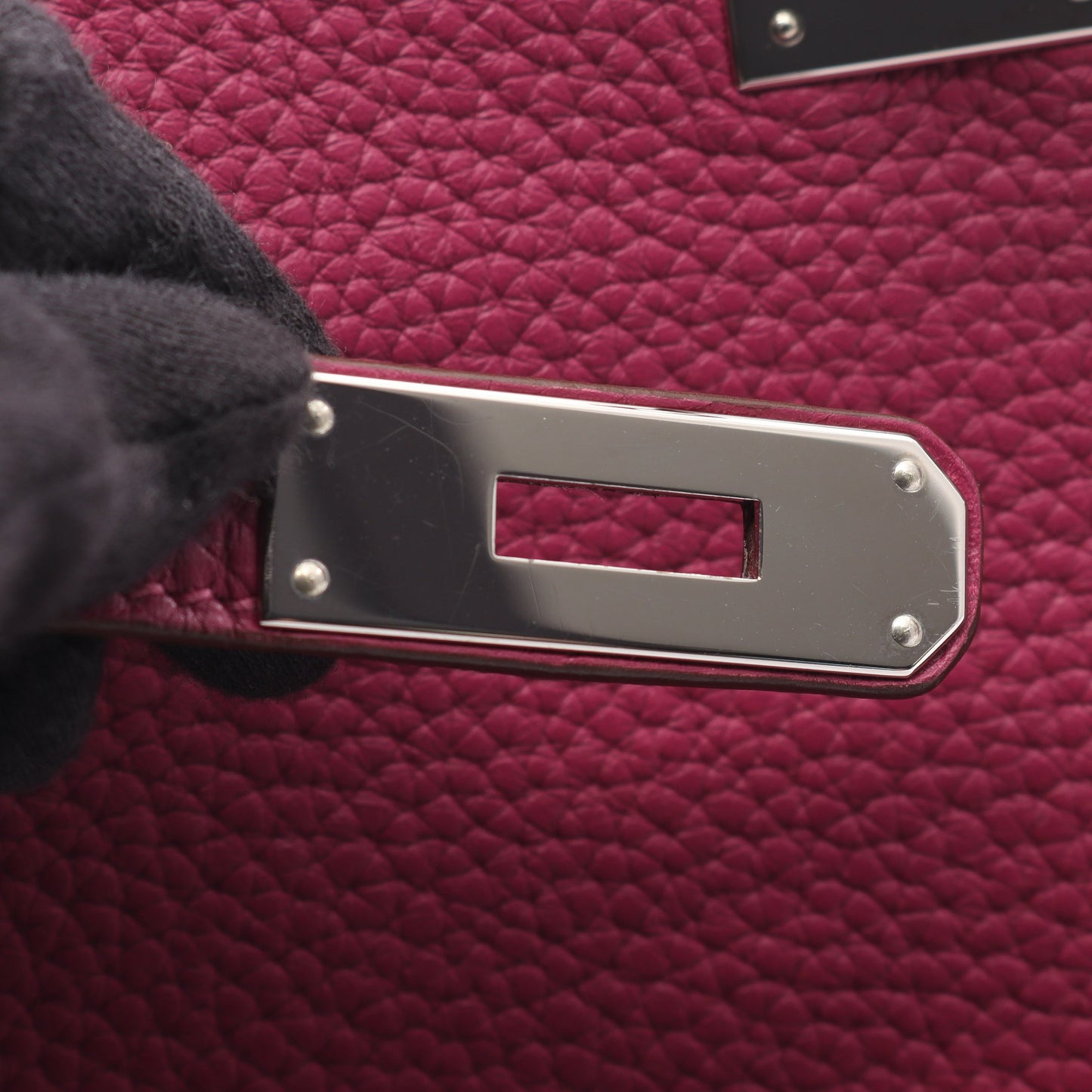 ジプシエール28 トスカ ショルダーバッグ トリヨンクレマンス ピンクパープル シルバー金具 □O刻印 エルメス バッグ HERMES